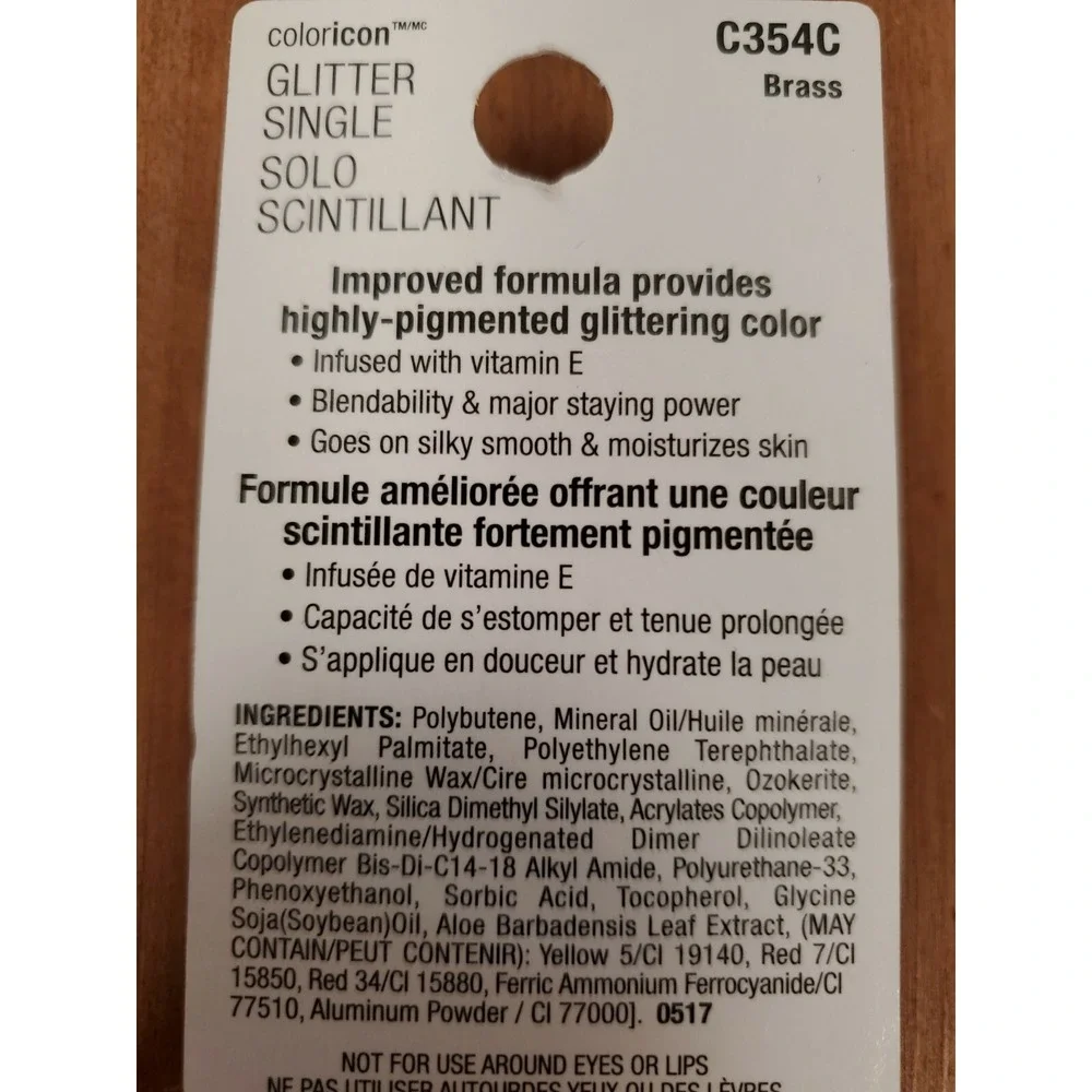 Lot of 2 Wet n Wild BRASS Coloricon Glitter Single Infused with Vitamin E